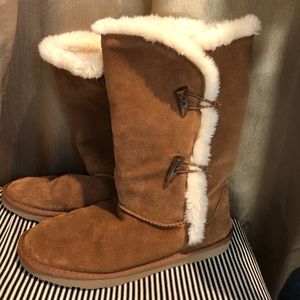 Genuine Sued (Faux) Fur Lined Winter Boots